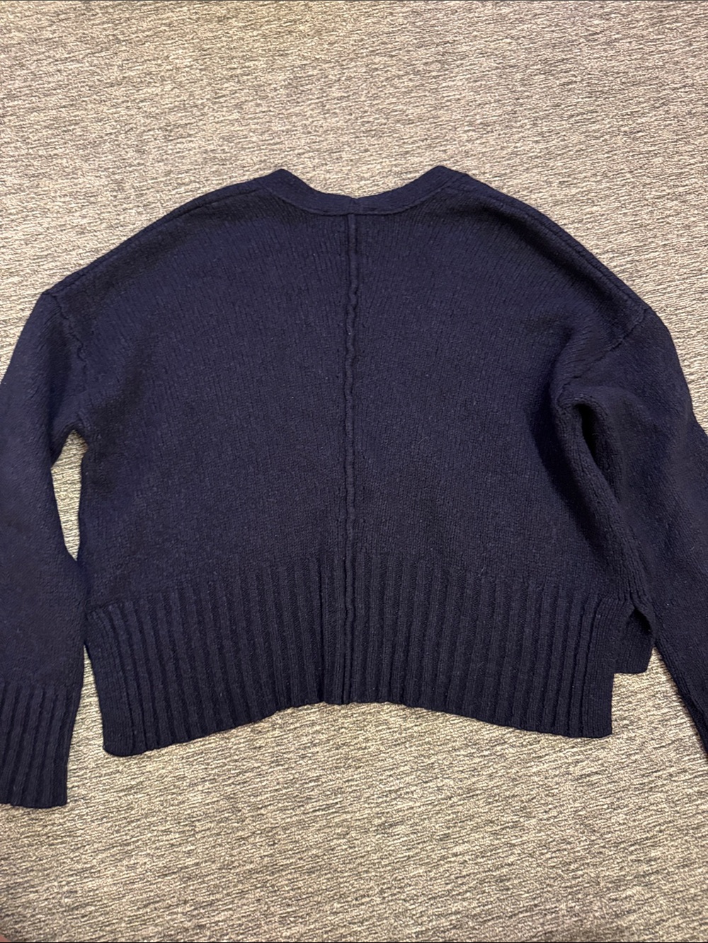 Frame Navy V-Neck Button Cardigan - Picture 3 of 3